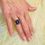 Natural Sapphire Diamond Ring 14k W Gold 12.36 TCW Certified, Size 9.75 For Sale In New York - Image 6 of 7