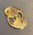 Maxine Denker Extra-Large Midcentury Gold Swirl Brooch For Sale - Image 4 of 4