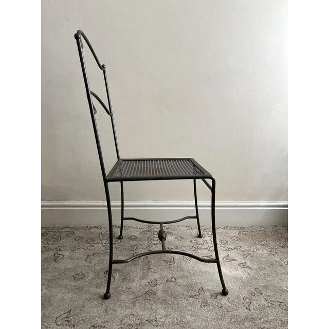 Mid-Century Perforated Sheet Steel Chair, France, 1950s For Sale - Image 6 of 9
