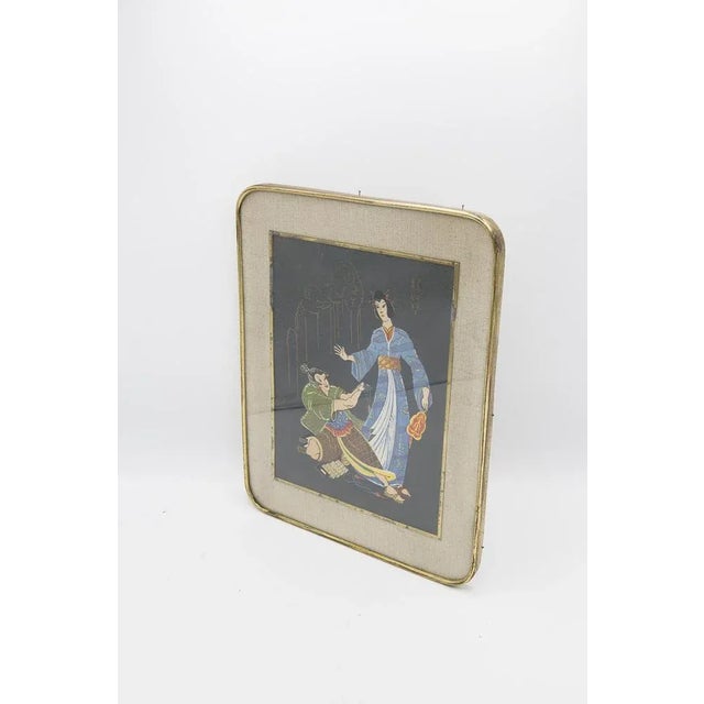 Framed Japanese Print Depicting Wedding, Early 1900s For Sale - Image 3 of 8