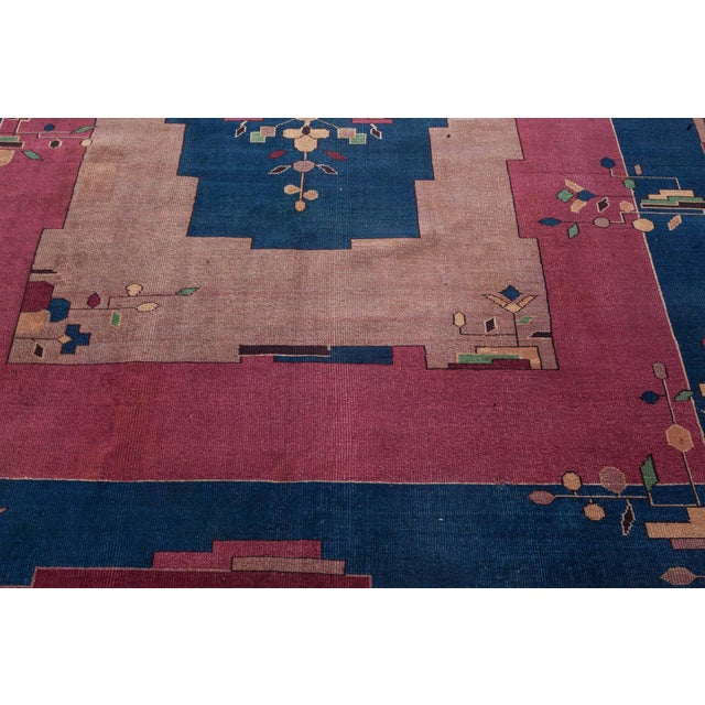 Textile Doris Leslie Blau Vintage Chinese Art Deco Rug For Sale - Image 7 of 9