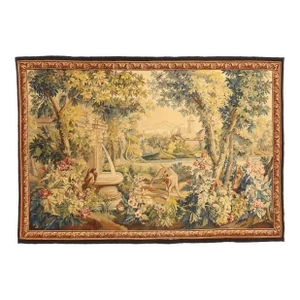 Antique French Aubusson Verdure Tapestry - 06'10 X 09'08