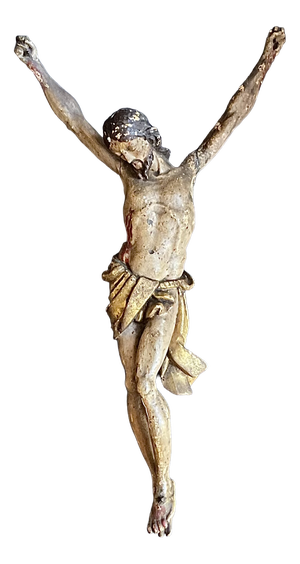 18th Century Spanish Polychrome and Gilt Wood Christ Corpus