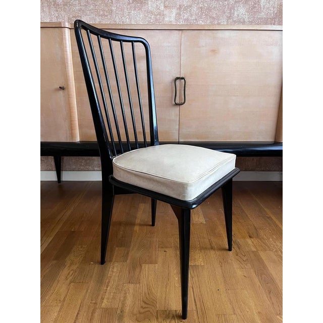 Mid-Century Modern Side Chairs by Charles Ramos, 1950s, Set of 4 For Sale - Image 3 of 14