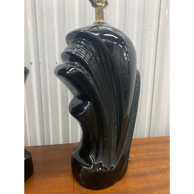 1980s Art-Deco Style Lamps a Pair . For Sale - Image 9 of 12