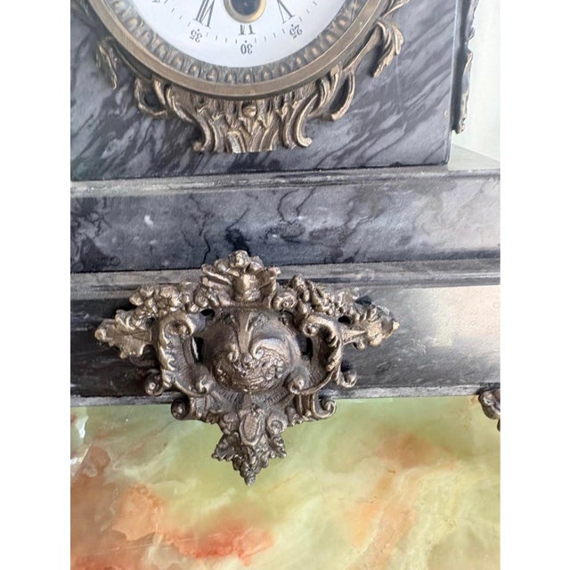 Antique French Victorian Marble Figural Mantel Clock With Harvest Maiden, C. 1880 For Sale - Image 10 of 10