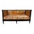 Mid 20th Century Vintage Black High-Gloss Lacquer Double-Caned Daybed With Custom Tiger Upholstery For Sale - Image 5 of 16