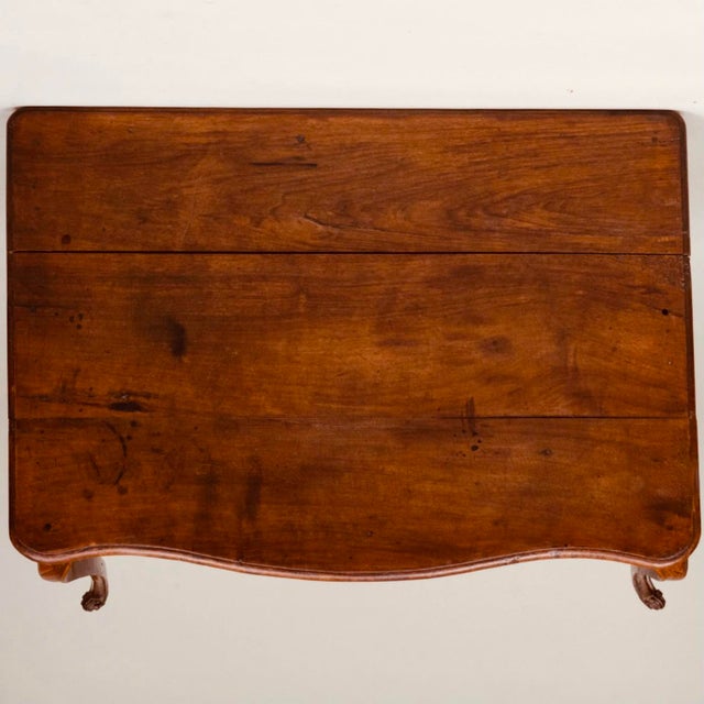 Mid 18th Century French Provincial Louis XV Period Carved Walnut Writing Table or Side Table For Sale - Image 5 of 13