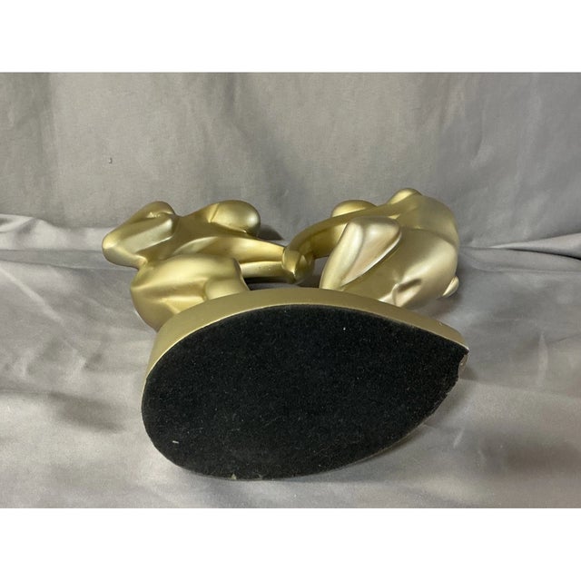 Stone Vintage MCM Austin Productions Soulmates Golden Sculpture Figurine For Sale - Image 7 of 7
