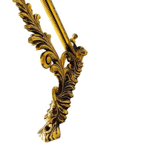 Metal Vintage Italian Shelf Brackets in Brass from VCR Italy, 1960s, Set of 2 For Sale - Image 7 of 9