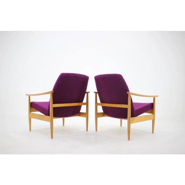 Wood Armchairs, Former Czechoslovakia, 1960s, Set of 2 For Sale - Image 7 of 13