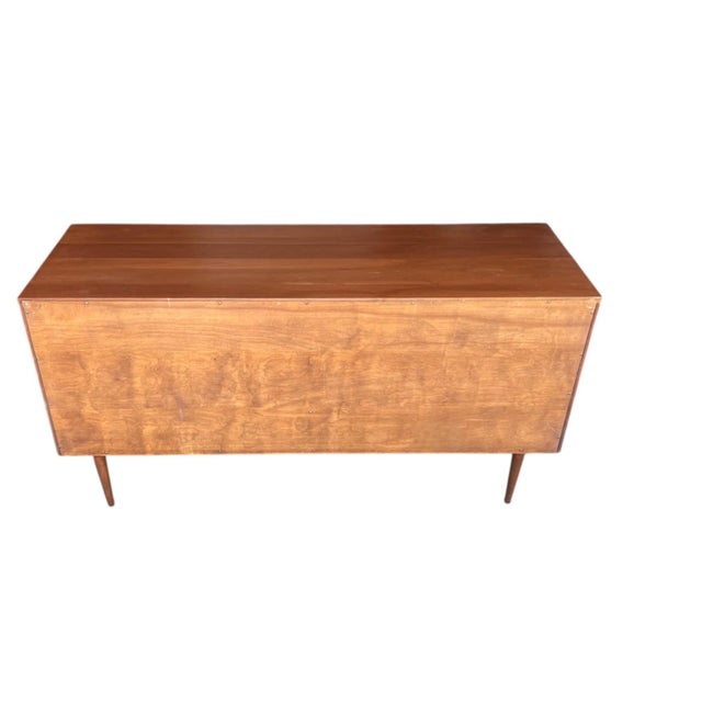 1960s Danish Modern Walnut Sideboard With Sliding Doors For Sale - Image 13 of 18