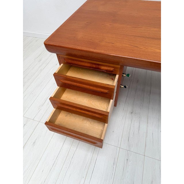 Danish Teak Executive Writing Desk by Ib Kofod-Larsen, 1960s For Sale - Image 12 of 18