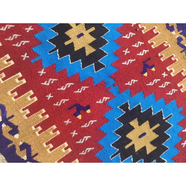 1960s Vintage Turkish Kilim Rug - 30" X 37" For Sale - Image 4 of 9