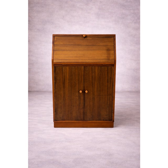 Mid-Century Modern Mid-Century Modern Teak and Walnut Bureau Desk by Morris of Glasgow, 1970s For Sale - Image 3 of 12