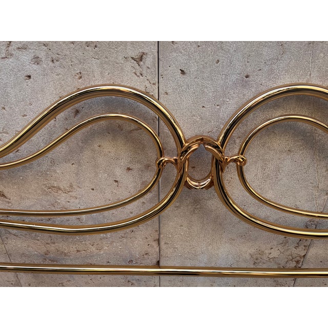 Metal Liberty Double Gold Bed, 1950s For Sale - Image 7 of 9