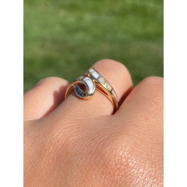 The Conyer: Ladies Signed 14K Yellow Gold Ring set with Gold in Quartz and Diamonds. Crafted in 14 karat yellow gold, this...