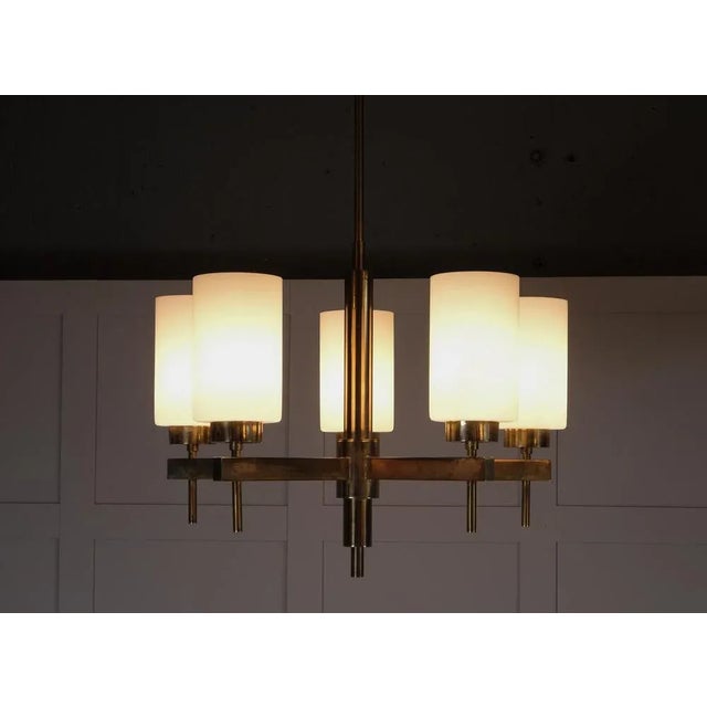 Metal Brass Chandelier by Hans-Agne Jakobsson, 1960s For Sale - Image 7 of 11