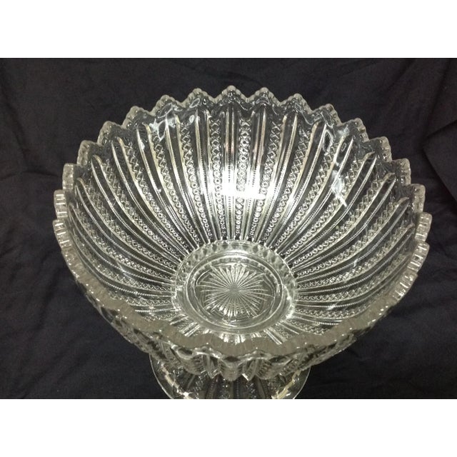 Glass Antique Eapg Punch Bowl & Stand Duncan Miller Mardi Gras- 2 Pieces For Sale - Image 7 of 12