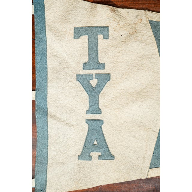 Large Collegiate Antique Wool Felt Club Pennant Wall Home Decor For Sale In New York - Image 6 of 11