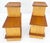 Mid 20th Century Pair of Restored 1950s Solid Mahogany & Bamboo Reed Step End Side Tables Stands For Sale - Image 5 of 12