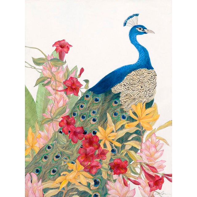 Allison Cosmos Contemporary Allison Cosmos "A Peacock's Paradise" Painting For Sale - Image 4 of 4