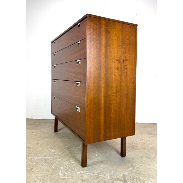 Mid Century Modern George Nelson Style Tall Dresser by Bassett For Sale In New York - Image 6 of 12