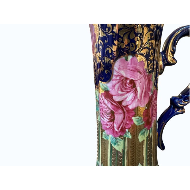 Japanese Nippon Morigage Porcelain Tankard, 16" Tall, Ca 1910 For Sale - Image 10 of 11
