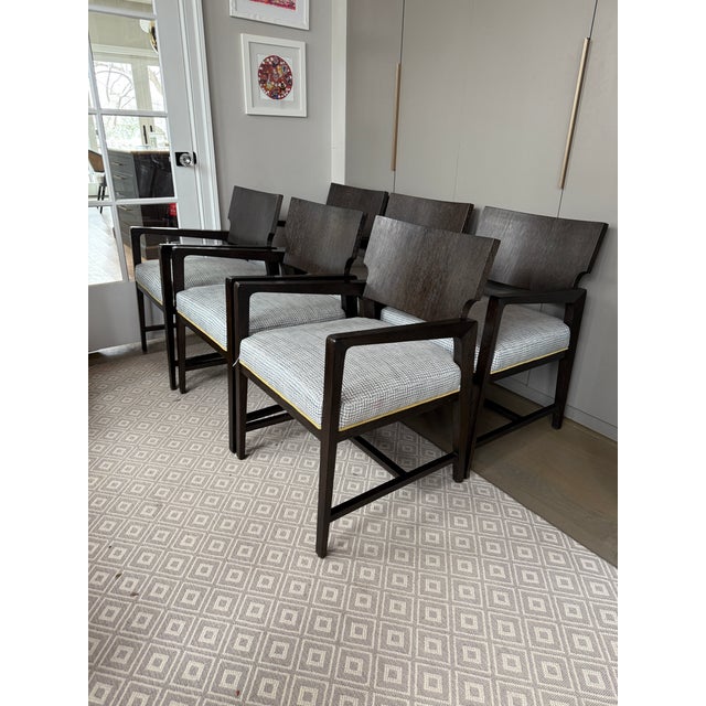 Set of 6 Barclay Butera Highland Arm Chairs For Sale - Image 10 of 13