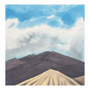 Cinder Mountain, Original Watercolor Painting by Roxanne Ritzel
