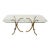 Rare Vintage Mid-Century Modern Brass & Glass Dining Table | Milo Baughman Style, 1980s For Sale