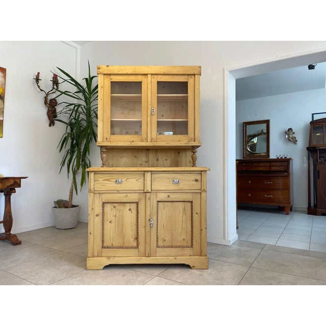 Wood Wilhelminian Natural Wood Cabinet For Sale - Image 7 of 16