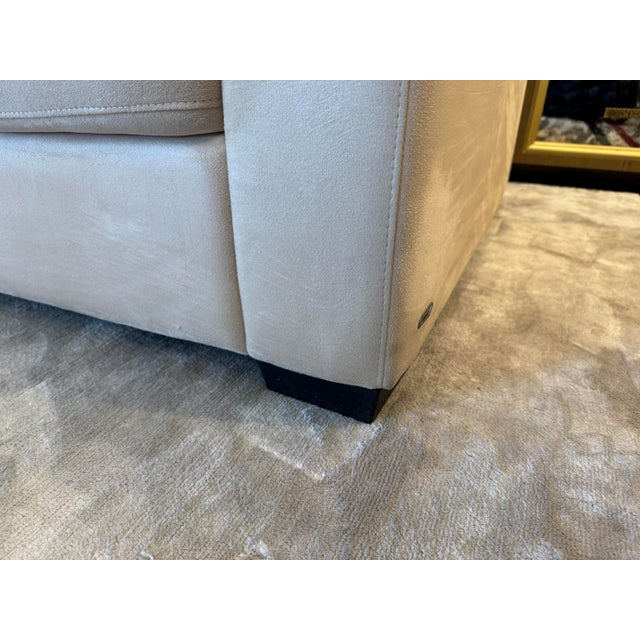 Cream Italsofa 3 Pieces Microsuede Cream Sectional For Sale - Image 8 of 14
