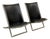 Ward Bennett for Brickel Associates Leather Scissor Chairs, Pair For Sale