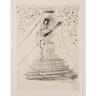 After Pierre Ronsard, Surrealist Etching of the Queen Edition of 299, 1960s, Etching For Sale