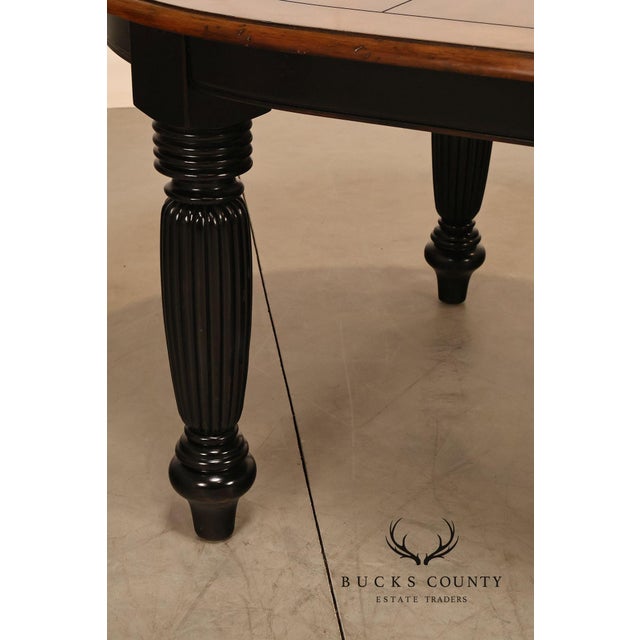 Early 21st Century Oskar Huber Farmhouse Style Oval Extension Dining Table With 2 Leaves For Sale - Image 5 of 16
