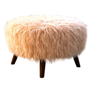 Claire Fur Ottoman For Sale