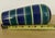 1990s Vintage MCM Ceramic Portugal Handpainted 8” Tall Blue Green Yellow Stamped Vase For Sale - Image 5 of 5