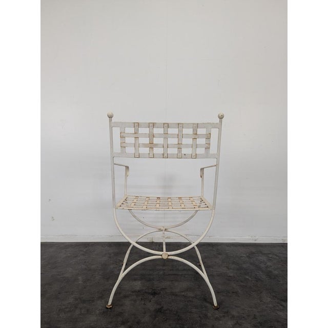 Wrought Iron Garden Table and Chairs, Set of 5 For Sale - Image 9 of 15