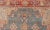 Antique Turkish Oushak Rug on a Blue Background and Orange-Red Color Border For Sale - Image 10 of 12