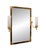 Mid-Century Modern Brass Wall Mirror with Lighting, Italy, 1950s For Sale - Image 3 of 8