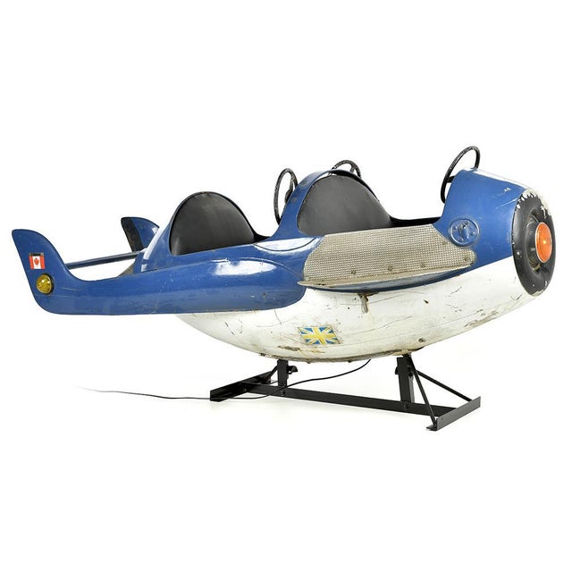 Metal 20th Century Carousel Plane on Legs For Sale - Image 7 of 10