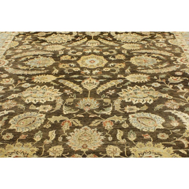 Late 20th Century Vintage Earth-Tone Oushak Rug - 08'10 X 12'02 For Sale - Image 4 of 8