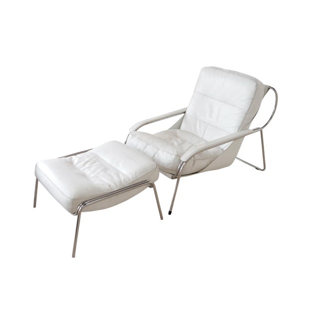 Italian Italian Maggiolina Lounge Chairs & Ottoman by Marco Zanuso for Zanotta For Sale - Image 3 of 9