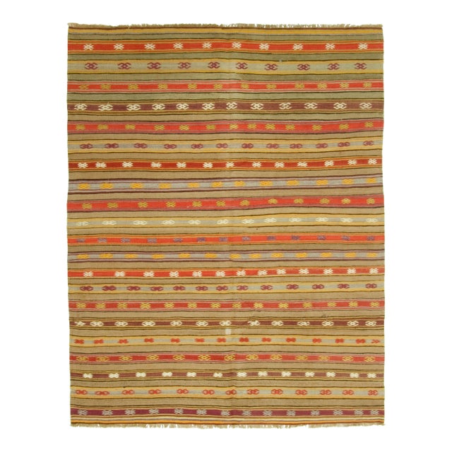 Vintage Turkish Kilim, 5'7 X 6'11 For Sale