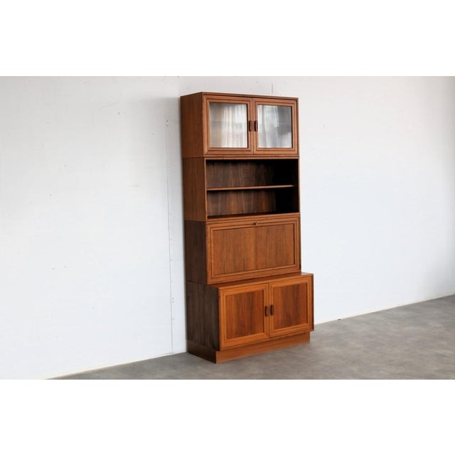 Mid-Century Modern Vintage Modular Wall Cabinet in Glass and Teak, 1960s For Sale - Image 3 of 18