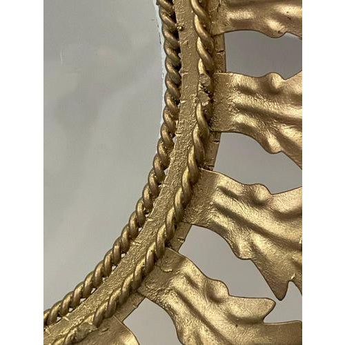 Spanish Solar Crown Sunburst Fixture Gilt Paint Metal , 1960 For Sale - Image 6 of 8