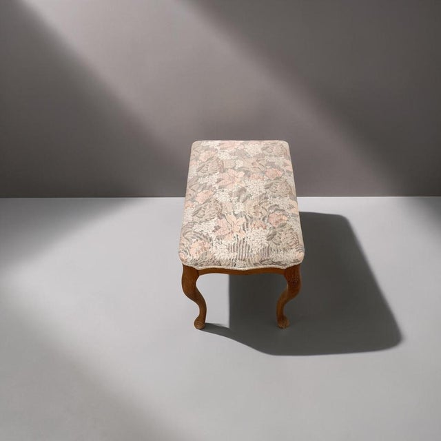 Mid-20th Century Stool with Cabriole Legs, Europe For Sale - Image 5 of 7