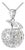 Late 20th Century 14K White Gold Diamond Big Apple Pendant Necklace For Sale