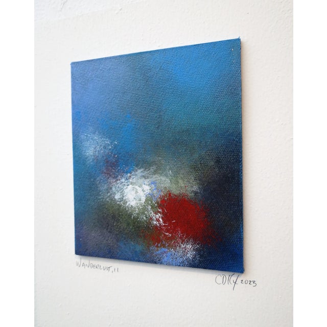 Framed Original Abstracts, Oil on Panel, a Pair by C. Damien Fox For Sale In Houston - Image 6 of 7